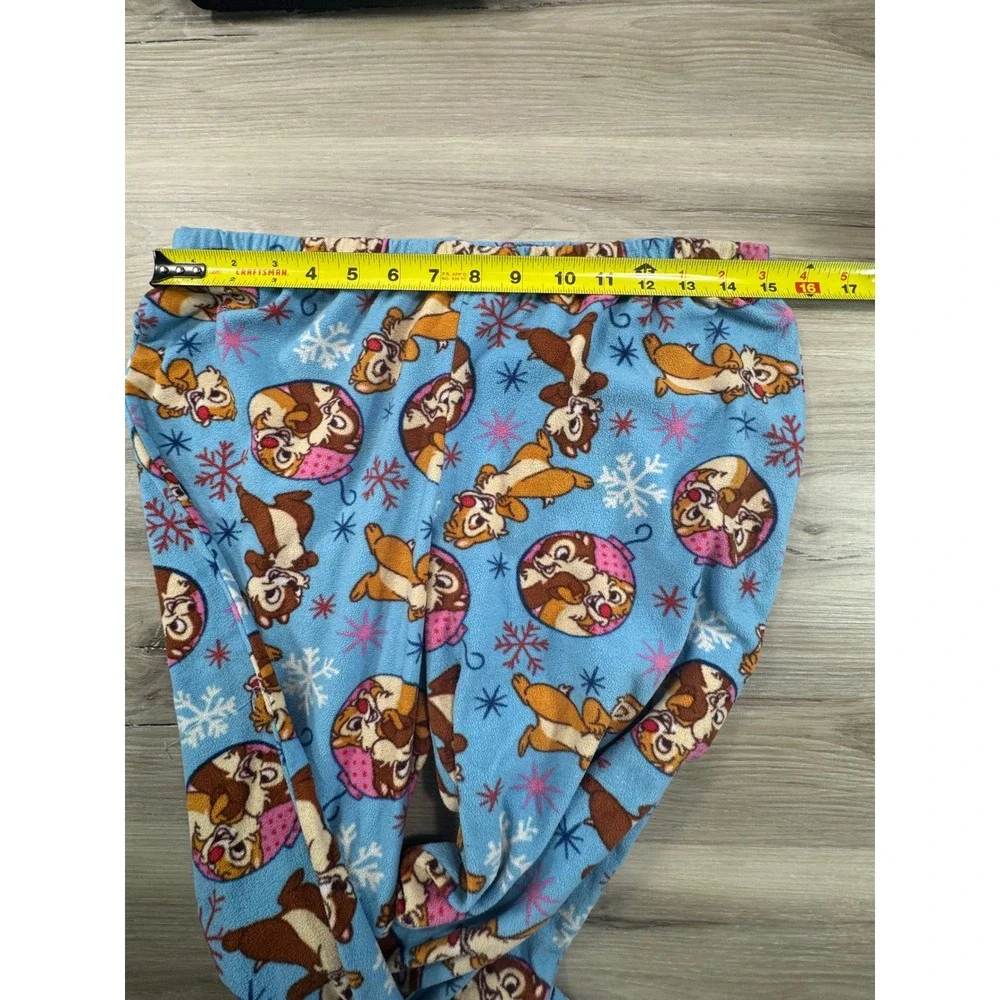 Disney Chip and Dale Pajama Pants‎ Loungewear Blue Women's Medium Cartoon - Picture 4 of 7